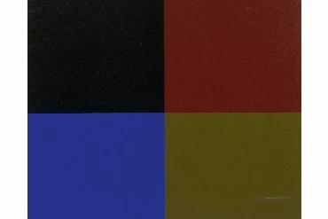 Aurelie Nemours, Croix au Bleu, 1972, 80 x 80 cm Huile sur toile
